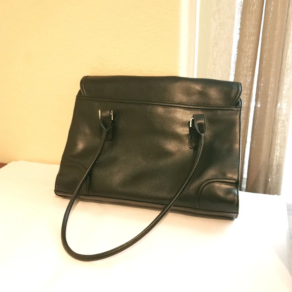 Liz Claiborne Tote Bag Black Work Messenger